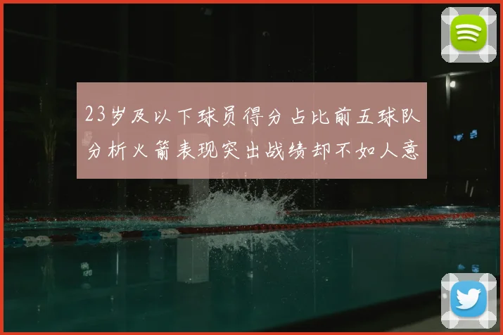 23岁及以下球员得分占比前五球队分析火箭表现突出战绩却不如人意