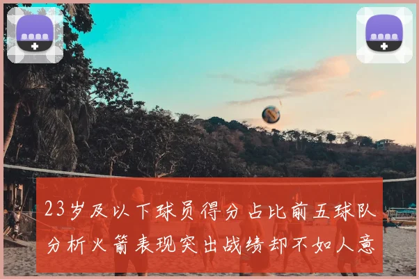 23岁及以下球员得分占比前五球队分析火箭表现突出战绩却不如人意