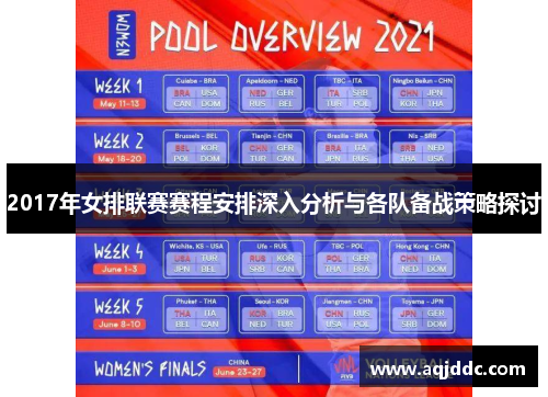 2017年女排联赛赛程安排深入分析与各队备战策略探讨